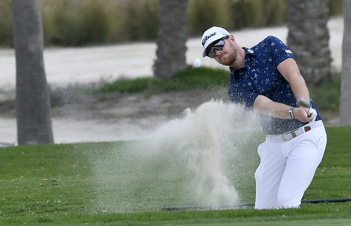 Germany's Marcel Siem in action during the first round of the Qatar Open Amateur Golf Championship at the Doha Golf Club yesterday. Pictures: Syed Omar