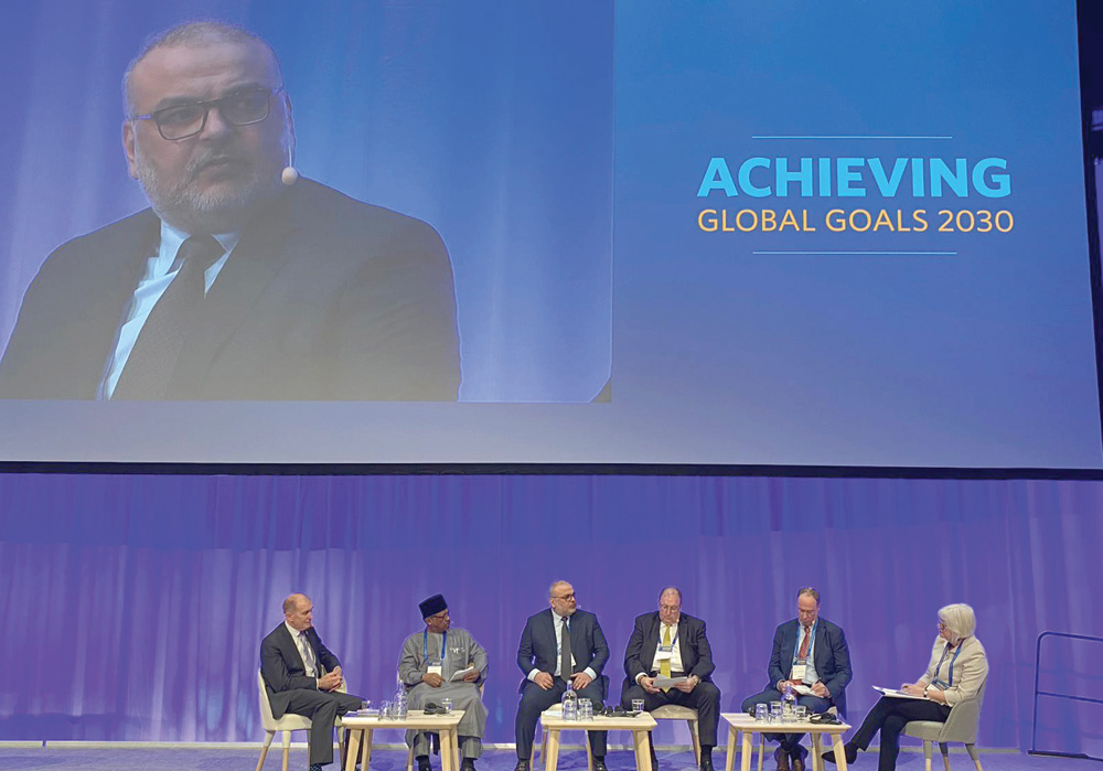 The President of the Public Works Authority (Ashghal), Dr. Engineer Saad bin Ahmad Al Muhannadi, at the third Global Ministerial Conference on Road Safety at Stockholm in the Kingdom of Sweden. 
