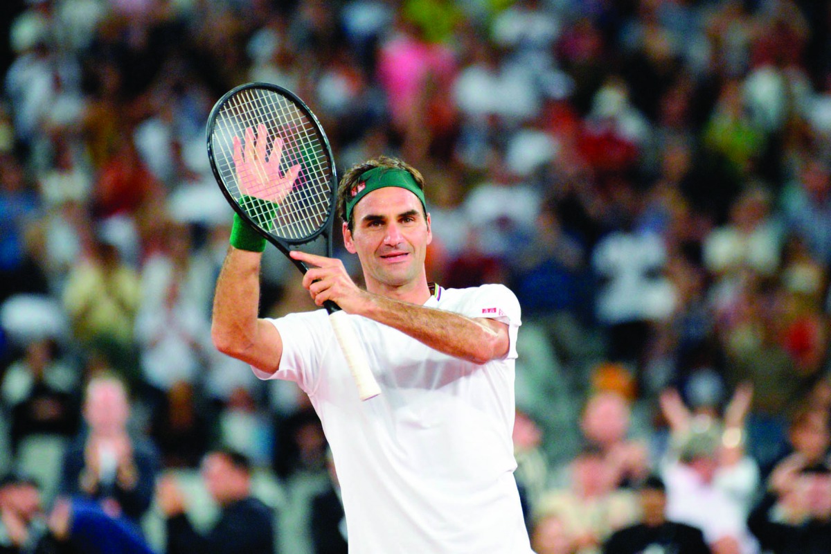 In this file photo taken on February 7, 2020 Switzerland's Roger Federer reacts after his victory against Spain's Rafael Nadal during their tennis match at The Match in Africa at the Cape Town Stadium, in Cape Town. AFP / Rodger Bosch 