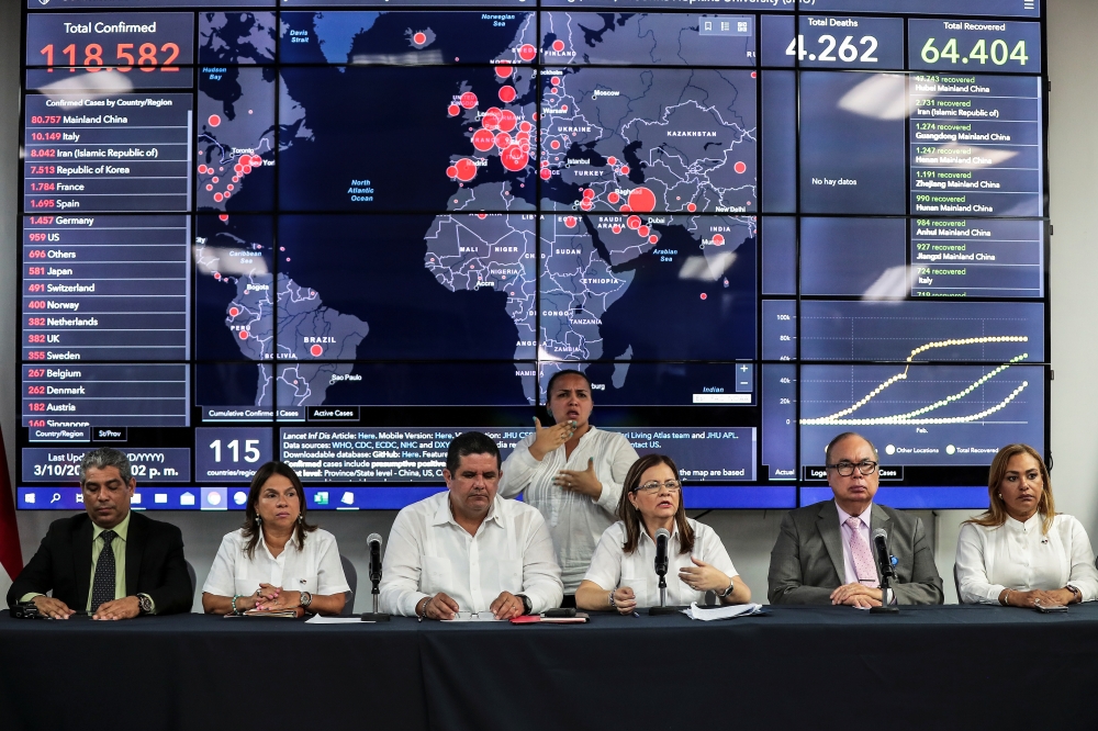 Panama's Health Minister Rosario Turner speaks during a news conference to announce the country's first death from the coronavirus, in Panama City, Panama March 10, 2020. REUTERS/Erick Marciscano
