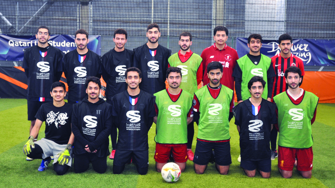 The UK-based Qatari students participating in a football tournament sponsored by the Supreme Committee for Delivery & Legacy. 