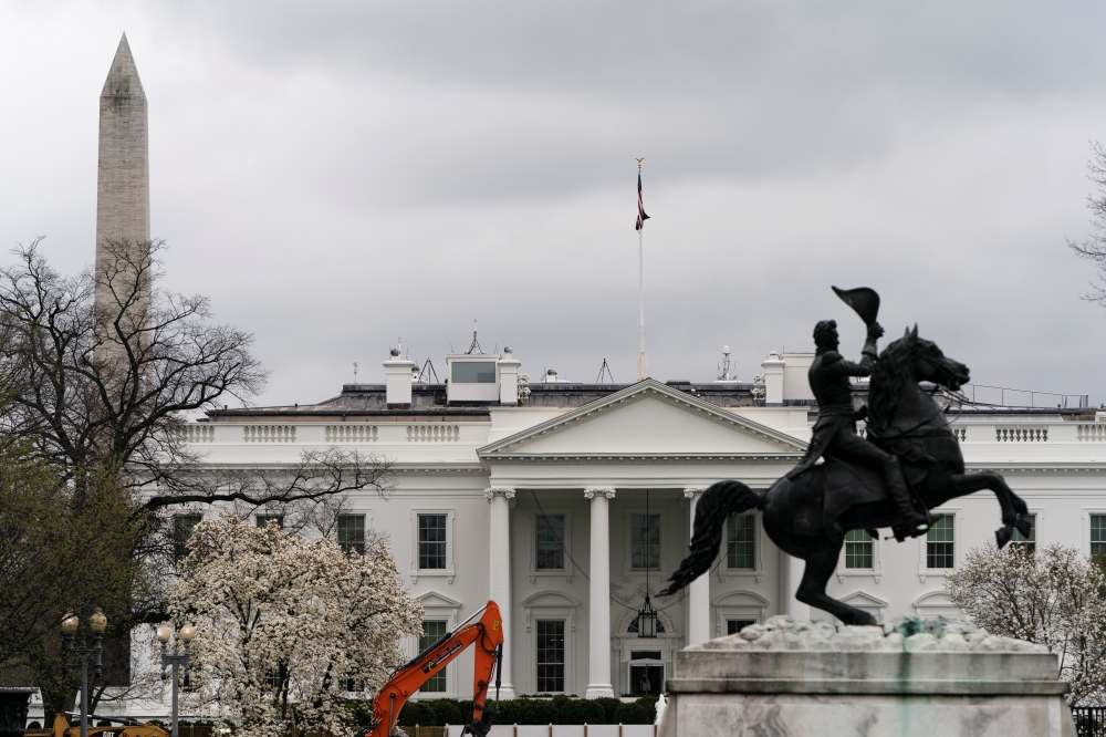 Clouds pass over the White House following the outbreak of coronavirus (COVID-19) in Washington, US, March 15, 2020. Reuters/Joshua Roberts
