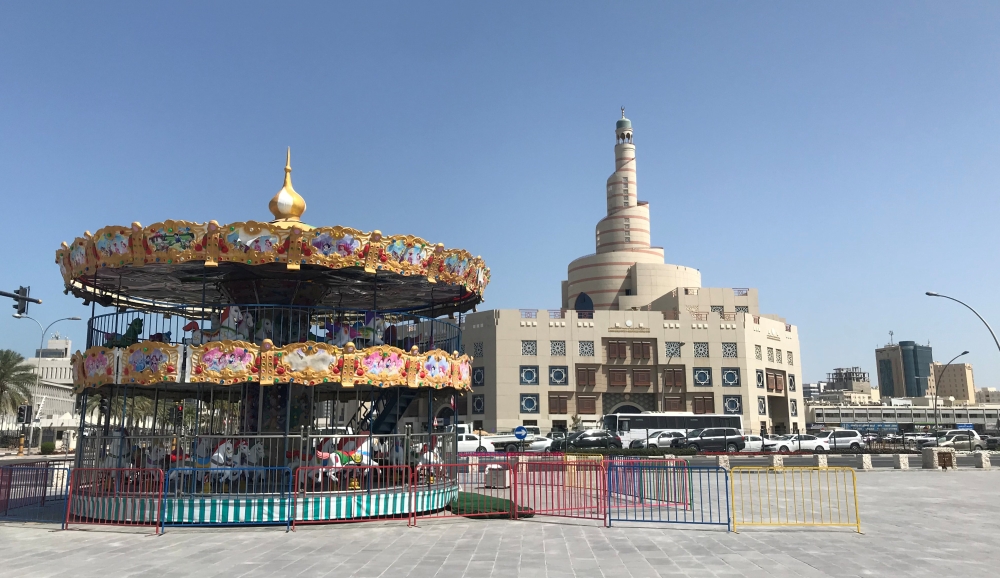 General view of an empty kids playing area, following the outbreak of coronavirus disease (COVID-19), in Doha, Qatar March 17, 2020. Reuters