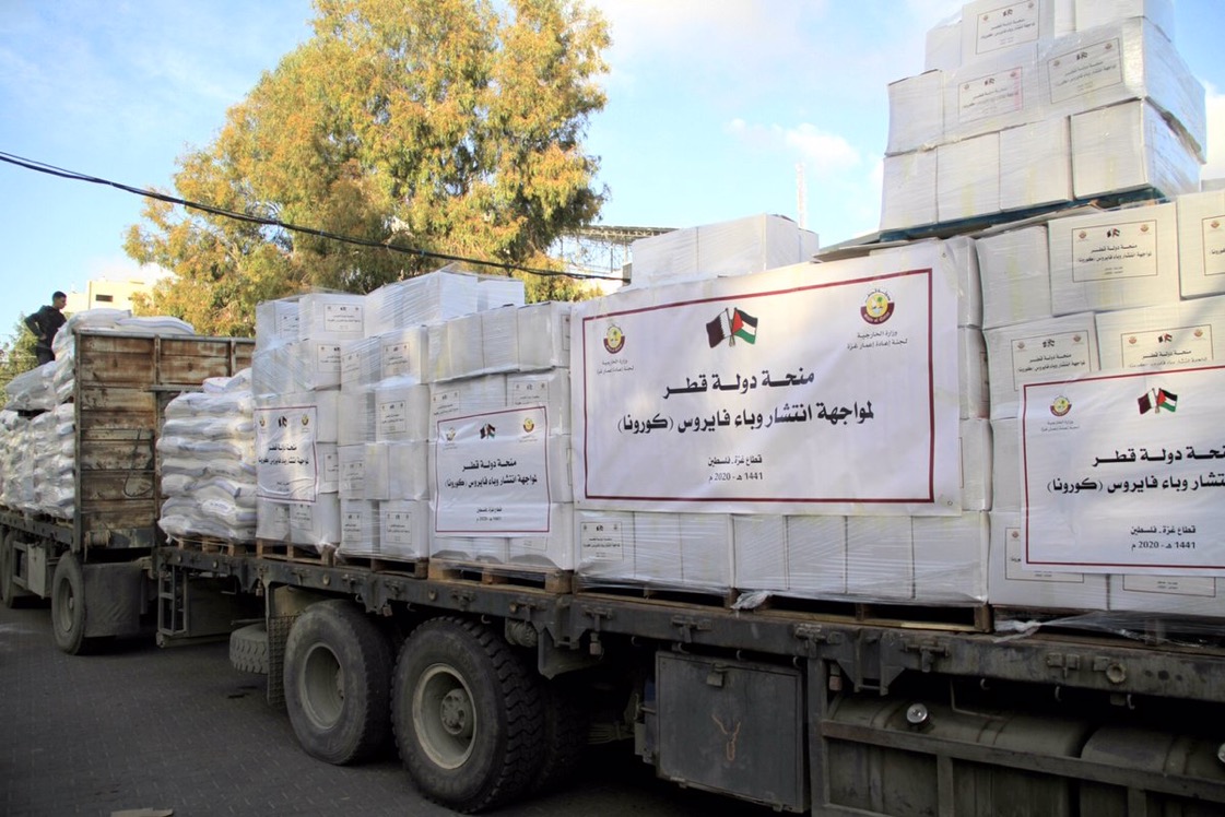 Aid provided by Qatar’s Gaza Reconstruction Committee for Palestinians.
