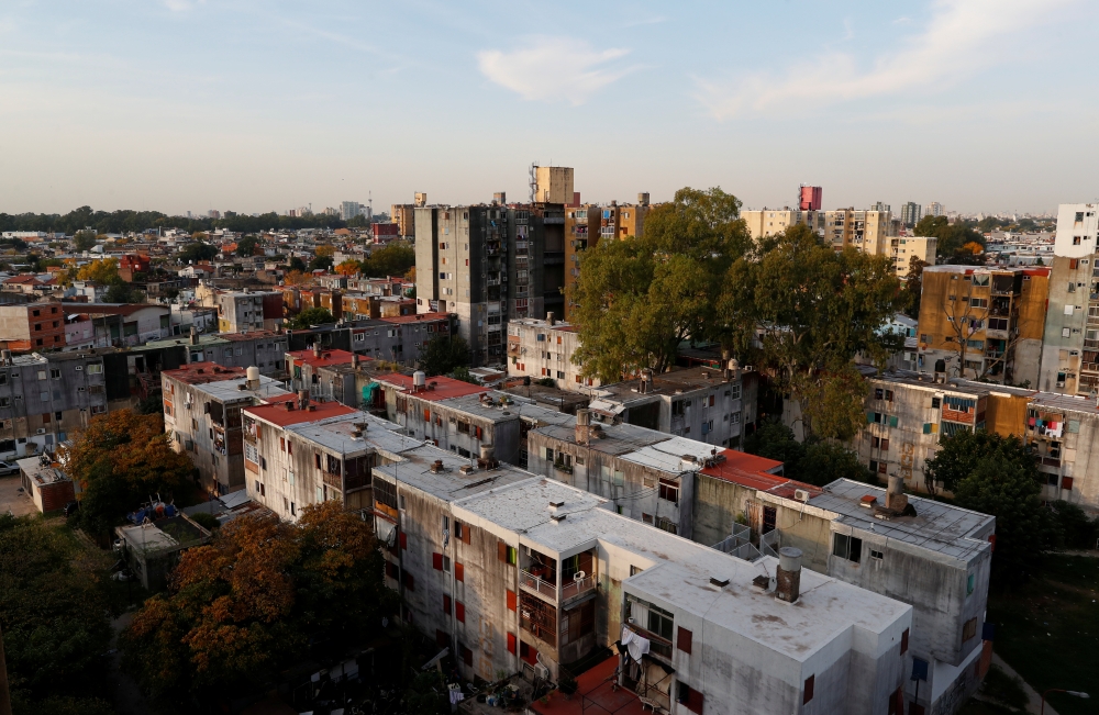 A general view of Fuerte Apache during the spread of the coronavirus disease (COVID-19) continues, on the outskirts of Buenos Aires, Argentina April 23, 2020. Picture taken Argentina April 23, 2020. REUTERS/Agustin Marcarian