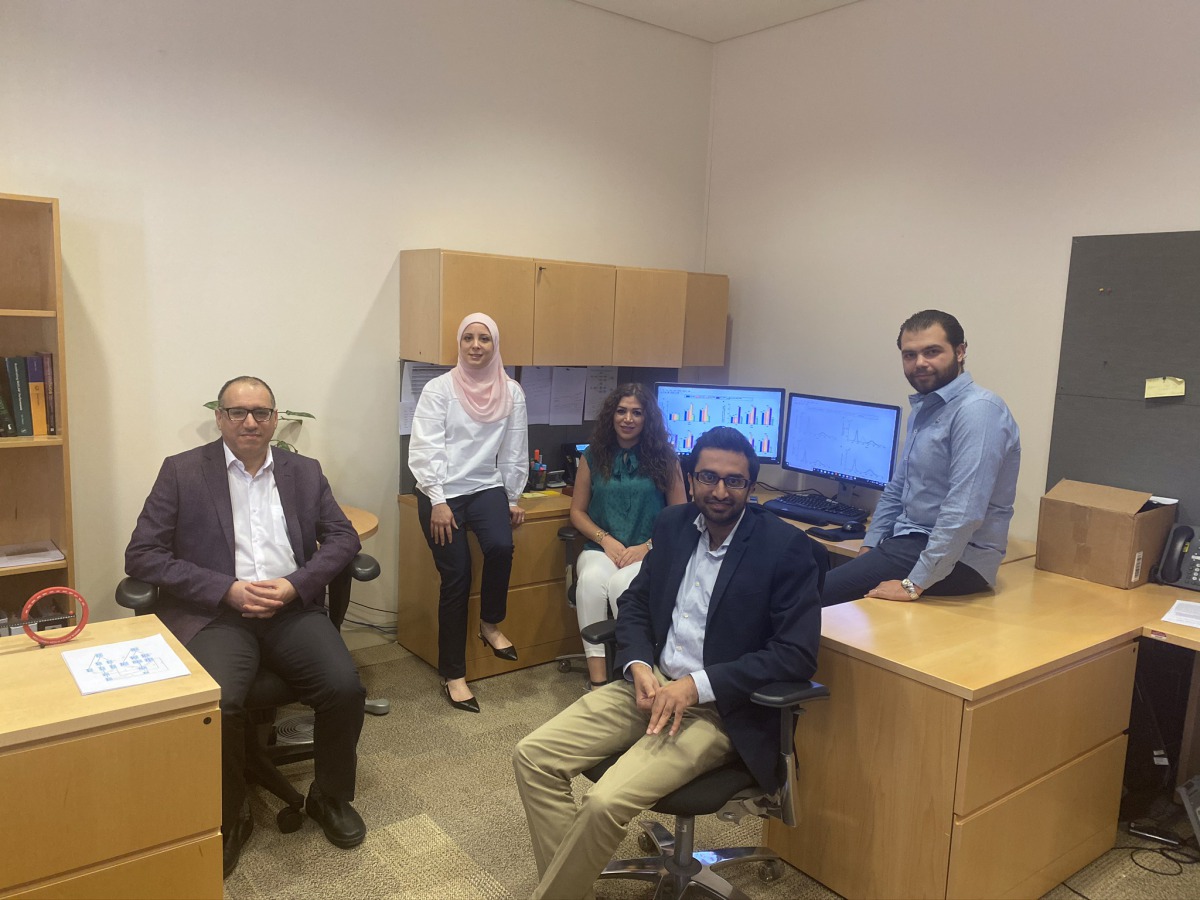 The team of researchers from Weill Cornell Medicine – Qatar and Qatar University during a discussion on possible COVID-19 vaccines. 