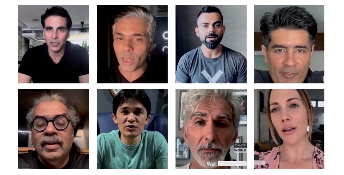 CLOCKWISE FROM TOP LEFT: Akshay Kumar, Karan Johar, Virat Kohli, Manish Malhotra, Meryem Uzerli, Damon Hill,
Sunil Chhetri and Hariharan