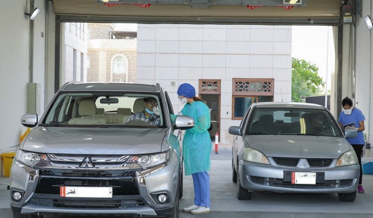 File photo of an earlier drive through test centre
