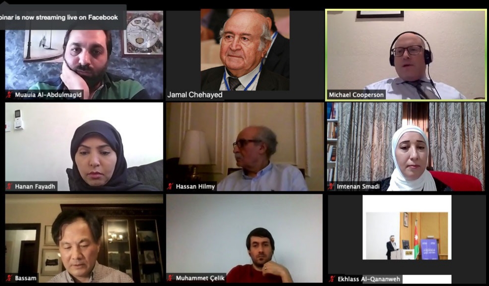 Translators from different countries during a virtual conference