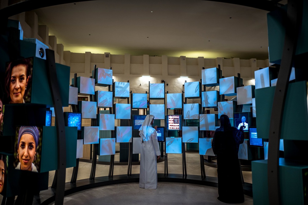 An exhibition at Bin Jelmood House, one of the four historic houses turned into exhibition spaces by Msheireb Museums.