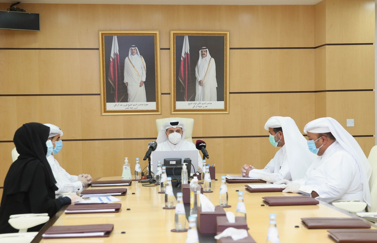 Minister of Education and Higher Education, H E Dr. Mohammed bin Abdulwahed Ali Al Hammadi during a press conference at the Ministry, yesterday