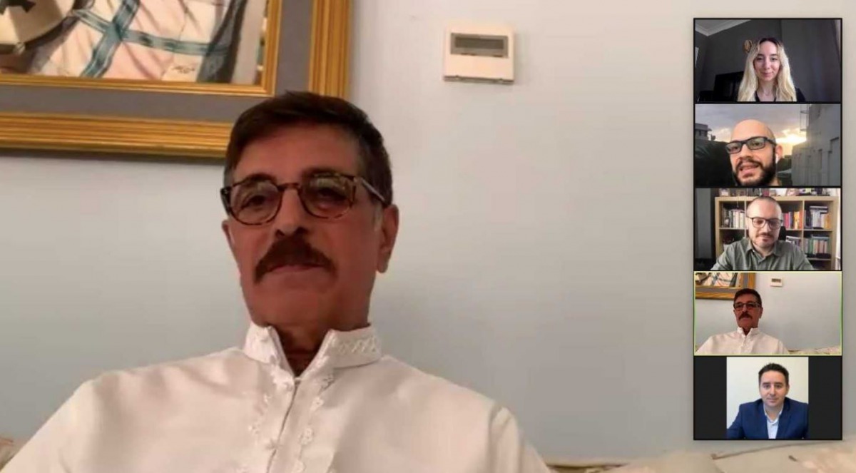 H E Dr. Hamad bin Abdulaziz Al Kawari, Minister of State during the event.