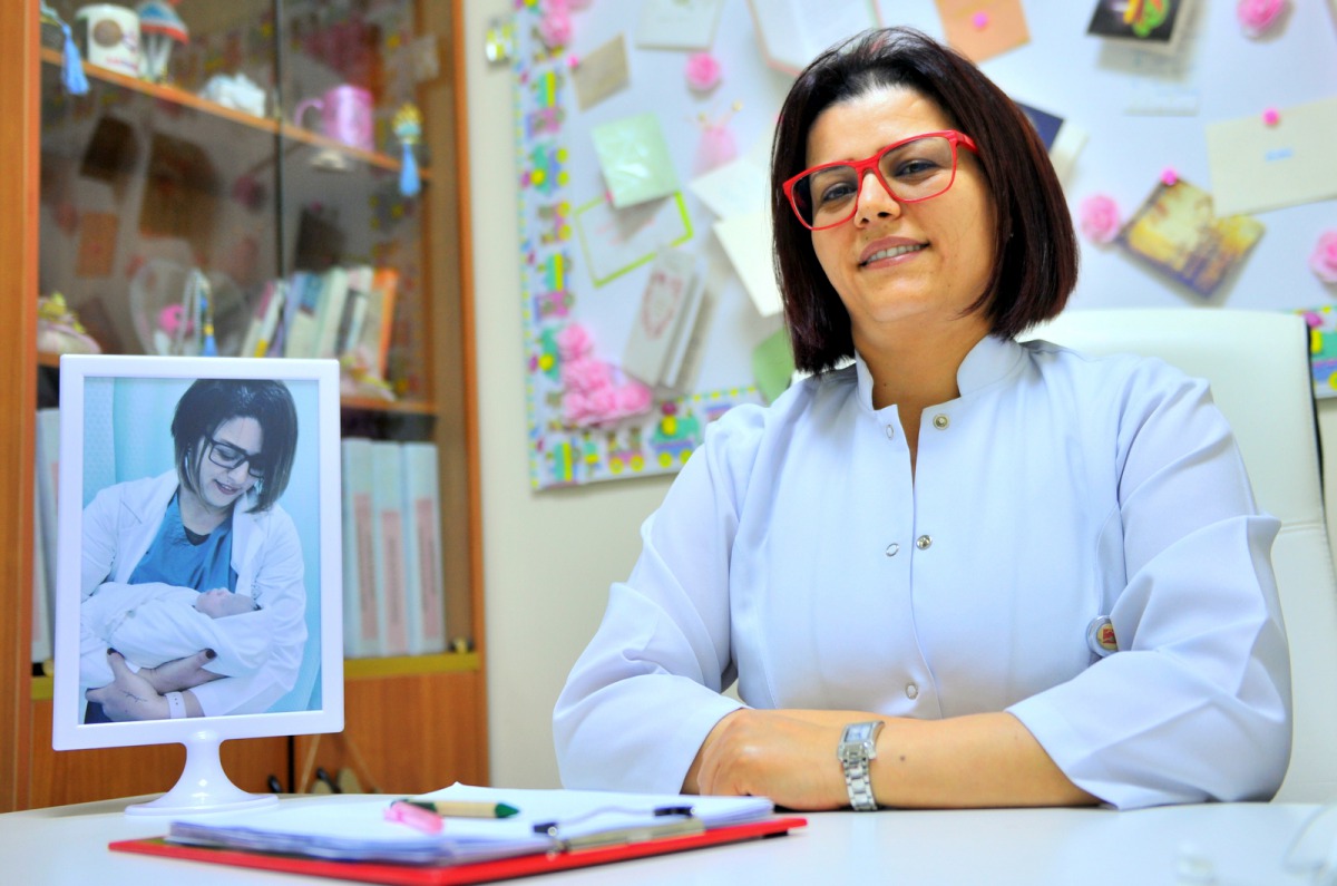 Faten Jabnouni, a registered midwife, and Breastfeeding Counselor at Al-Ahli Hospital.