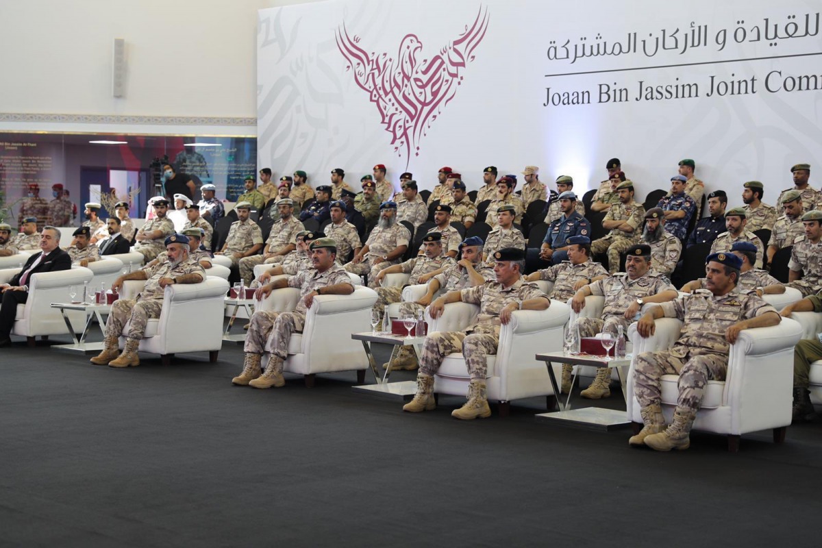 Graduation ceremony of Joaan bin Jassim Joint Command and Staff College in progress.