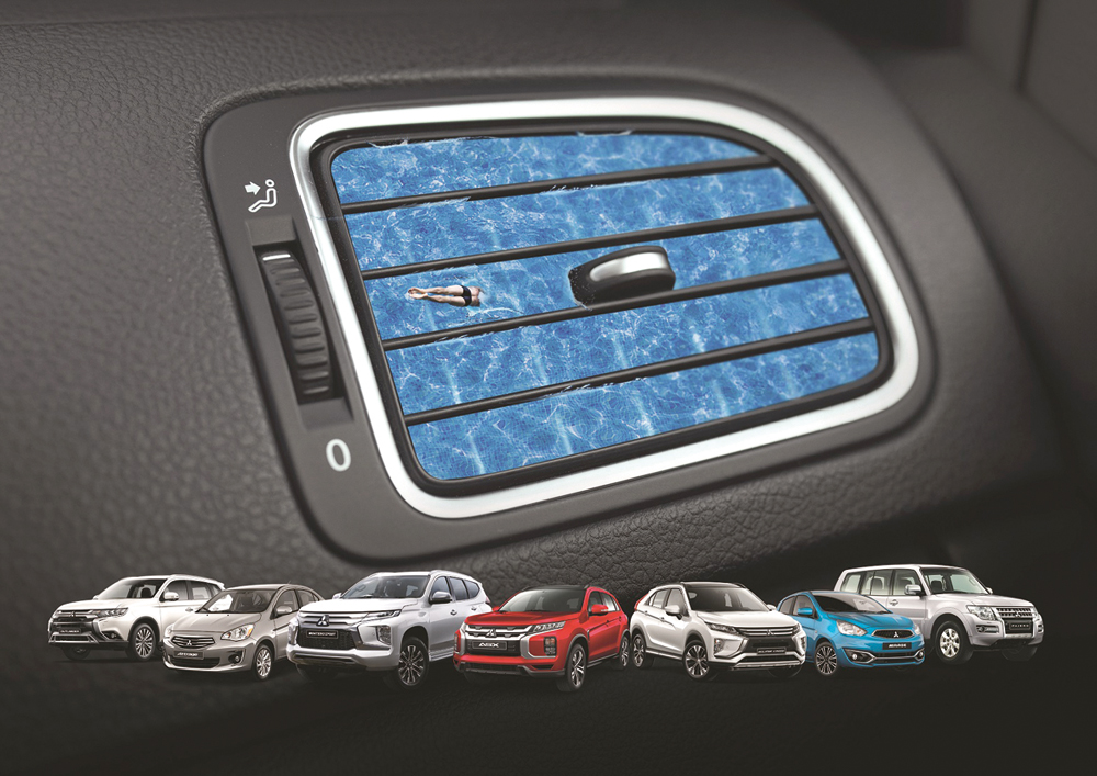 A provided picture of Mitsubishi Motors' vehicles. 