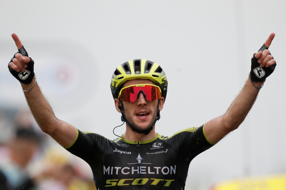 Mitchelton-Scott rider Simon Yates of Britain wins the stage. REUTERS/Gonzalo Fuentes/File Photo