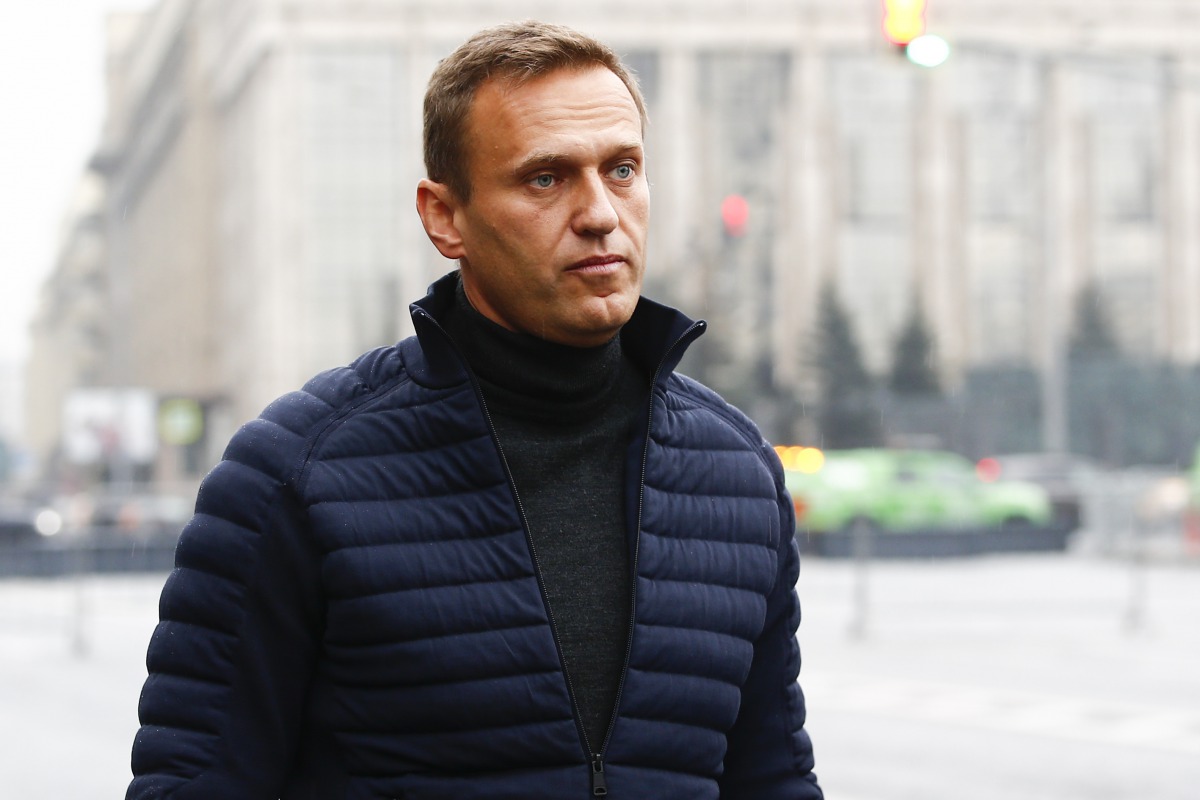 MOSCOW, RUSSIA - (ARCHIVE): A file photo dated September 29, 2019, shows Russian opposition leader Alexei Navalny during a rally in support of political prisoners in Prospekt Sakharova Street in Moscow, Russia. Alexei Navalny is unconscious in hospital af