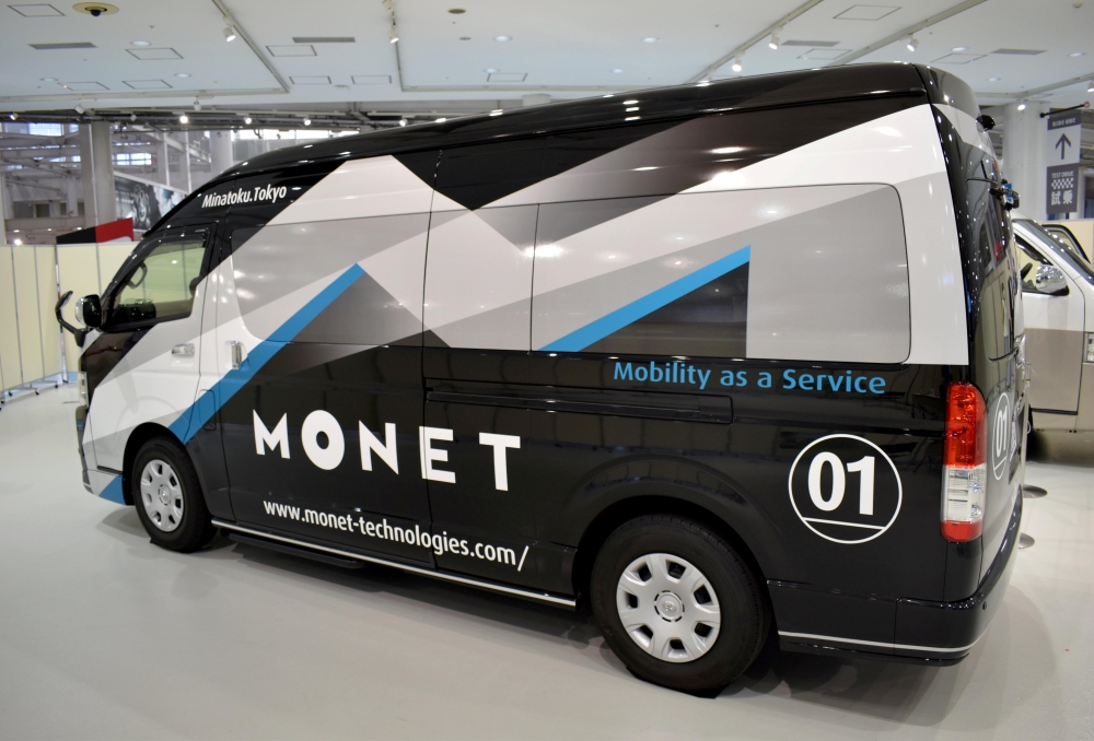 A converted Hiace van is displayed by Monet, a mobility joint venture from SoftBank Corp and Toyota Motor Corp, in Tokyo, Japan August 27, 2020. REUTERS/Sam Nussey