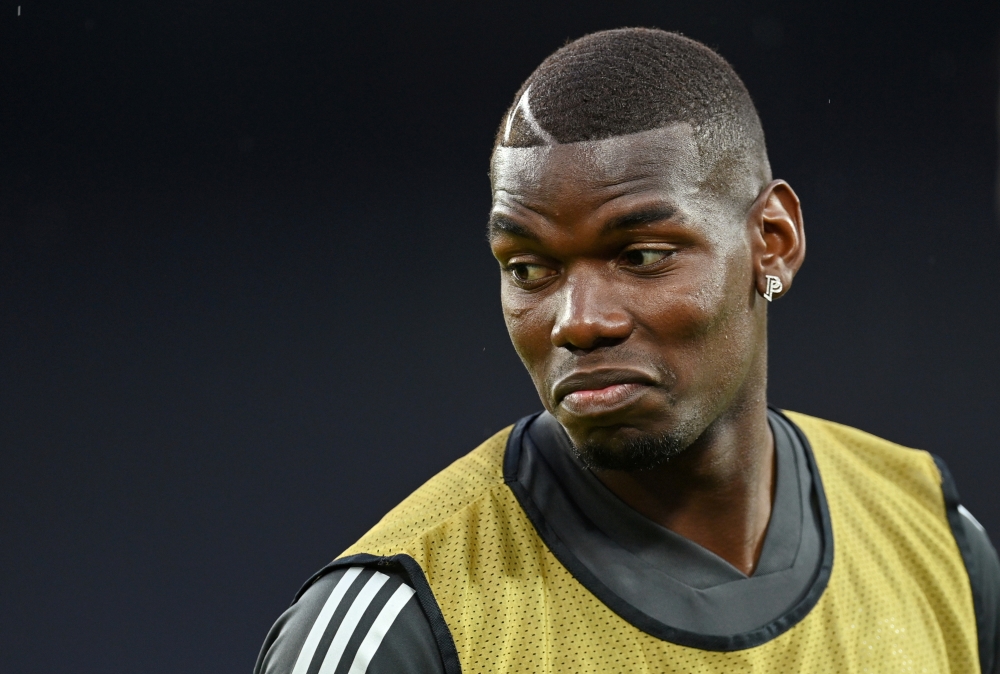 August 9, 2020 Manchester United's Paul Pogba during training Sascha Steinbach/Pool via REUTERS/File Photo