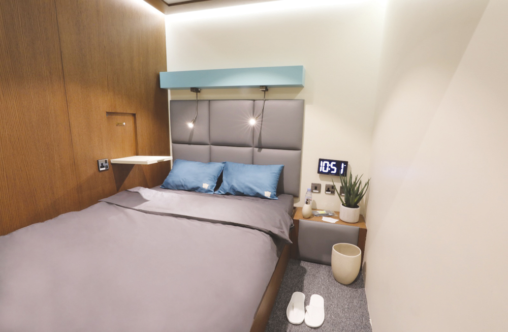 A view of sleeping pod at HIA.