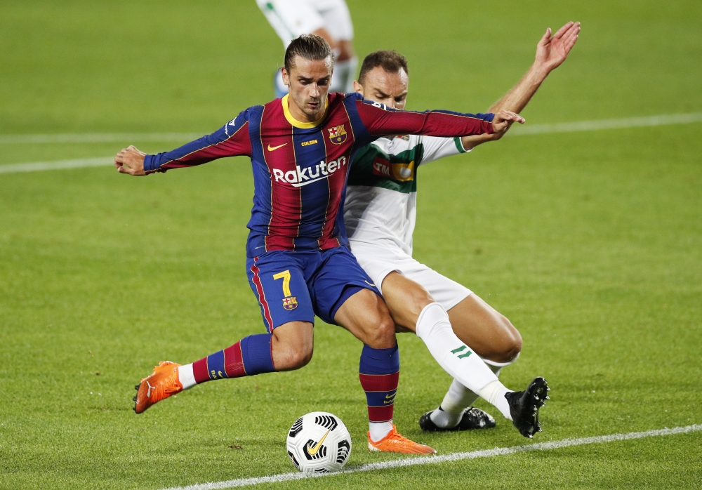 Barcelona's Antoine Griezmann in action. REUTERS/Albert Gea