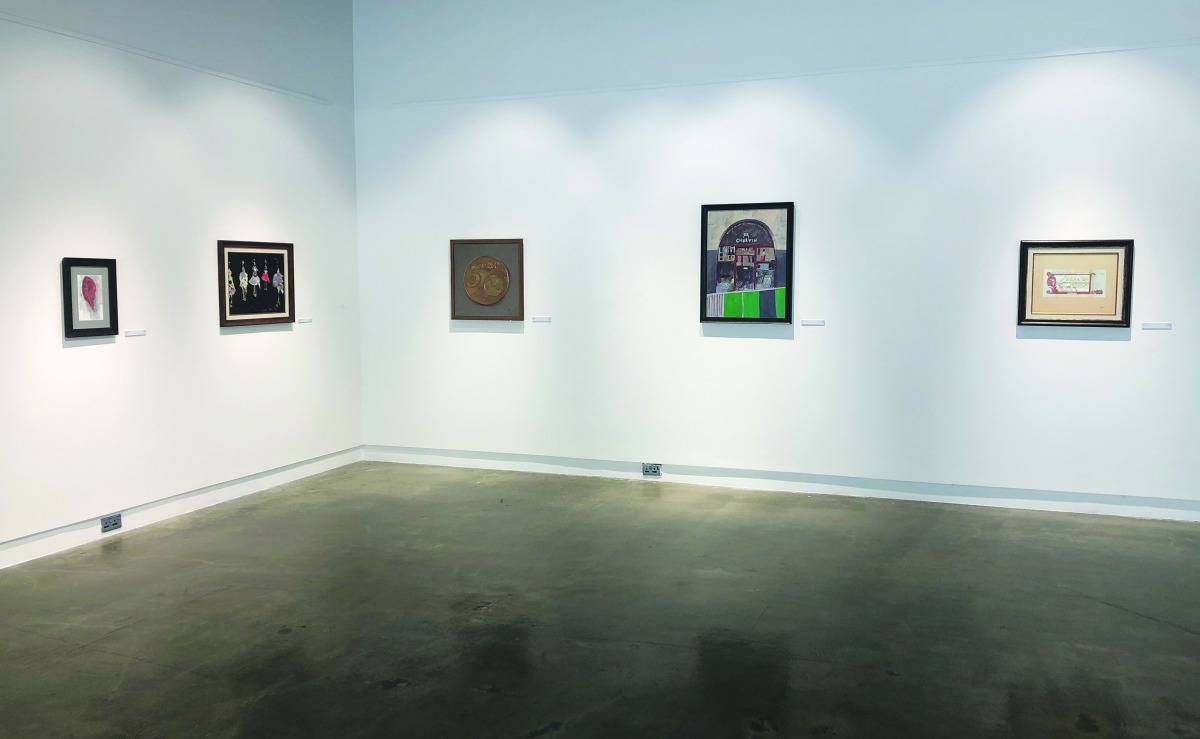 Some of the works on display at “Asma Al Mannai: Colourful Moments” which opened yesterday at the Fire Station: Artist in Residence. 