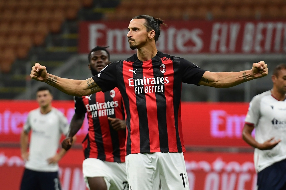  AC Milan's Swedish forward Zlatan Ibrahimovic. AFP / MIGUEL MEDINA