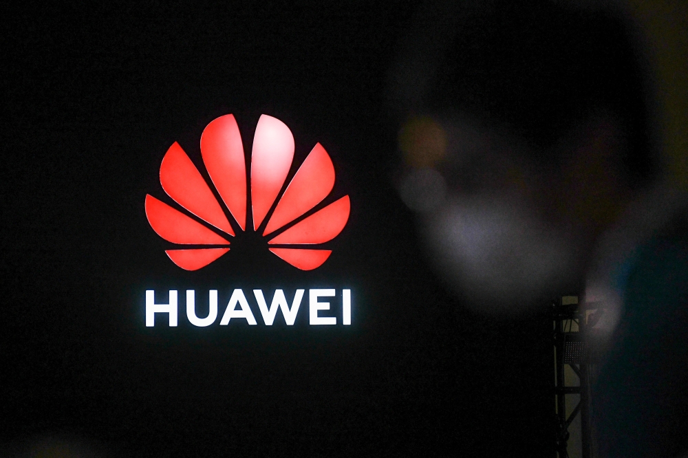 A Huawei logo is seen during the Huawei Connect Conference in Shanghai on September 23, 2020. China OUT / AFP / STR AND STR