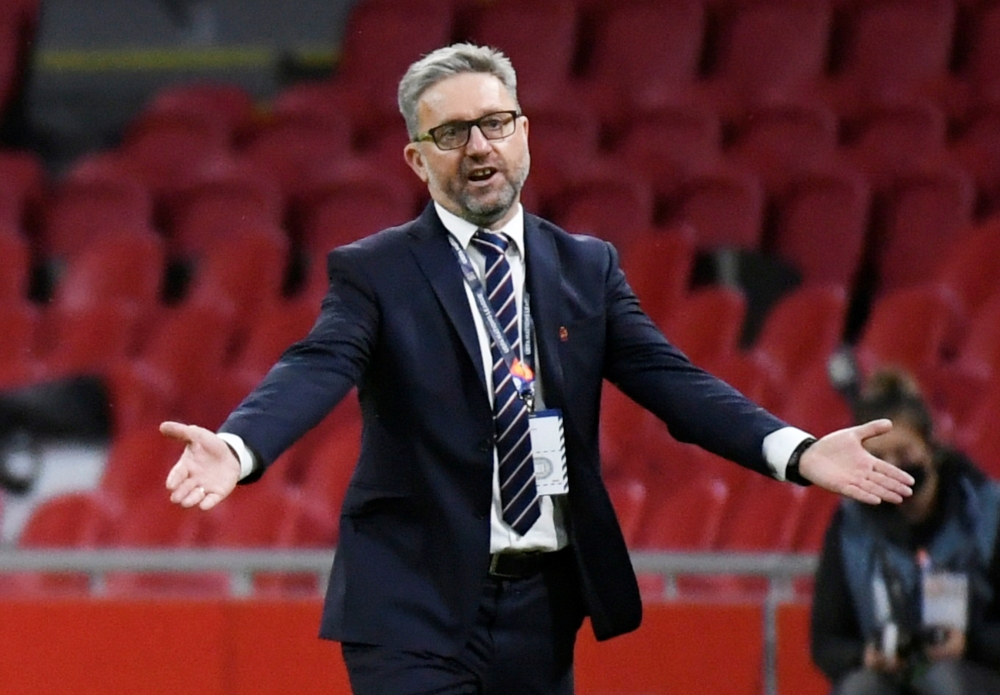 September 4, 2020 Poland coach Jerzy Brzeczek REUTERS/Piroschka Van De Wouw/File Photo