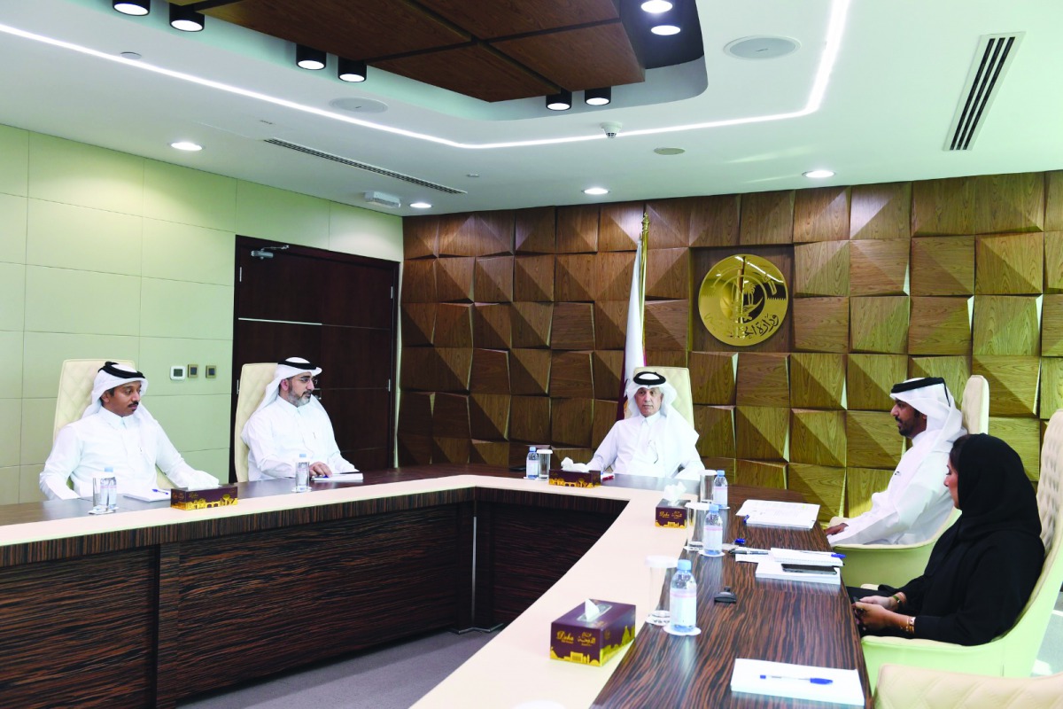Minister of State for Foreign Affairs, H E Sultan bin Saad Al Muraikhi, during a virtual meeting.