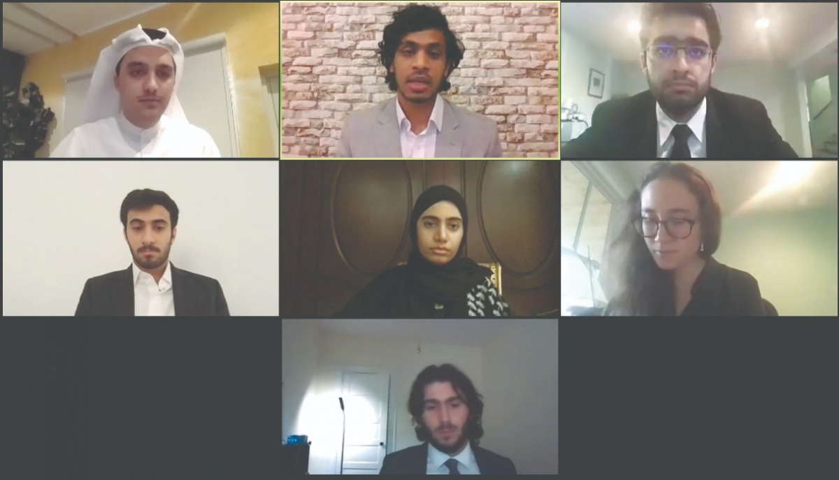 Participants during the debate, via zoom.