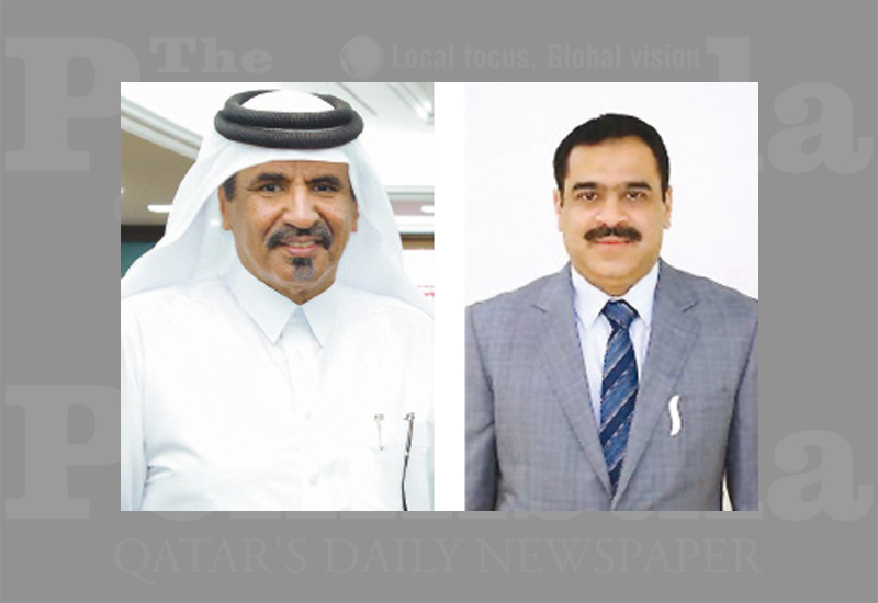 Qatar Chamber First Vice-Chairman Mohamed bin Ahmed bin Towar Al Kuwari (left), and Azim Abbas, President of the Doha-based ‘Indian Business and Professionals Council’ (IBPC).