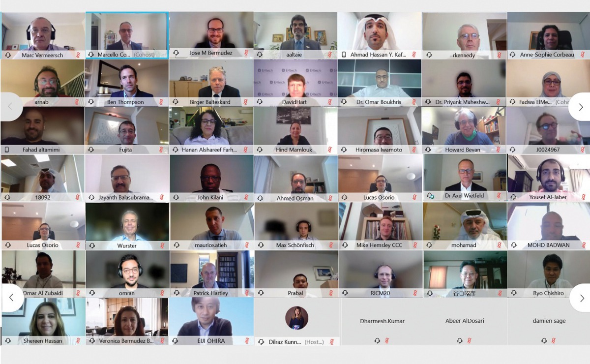 Experts participating virtually during 'The Hydrogen Energy Opportunity for Qatar' workshop.