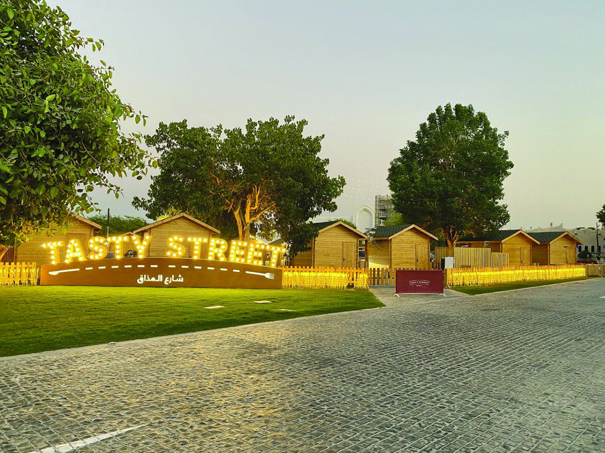 Tasty Street is hard to miss with a brightly lit sign that welcomes foodies to Katara’s new drive-thru food destination. Pictures: Raynald C Rivera / The Peninsula 
