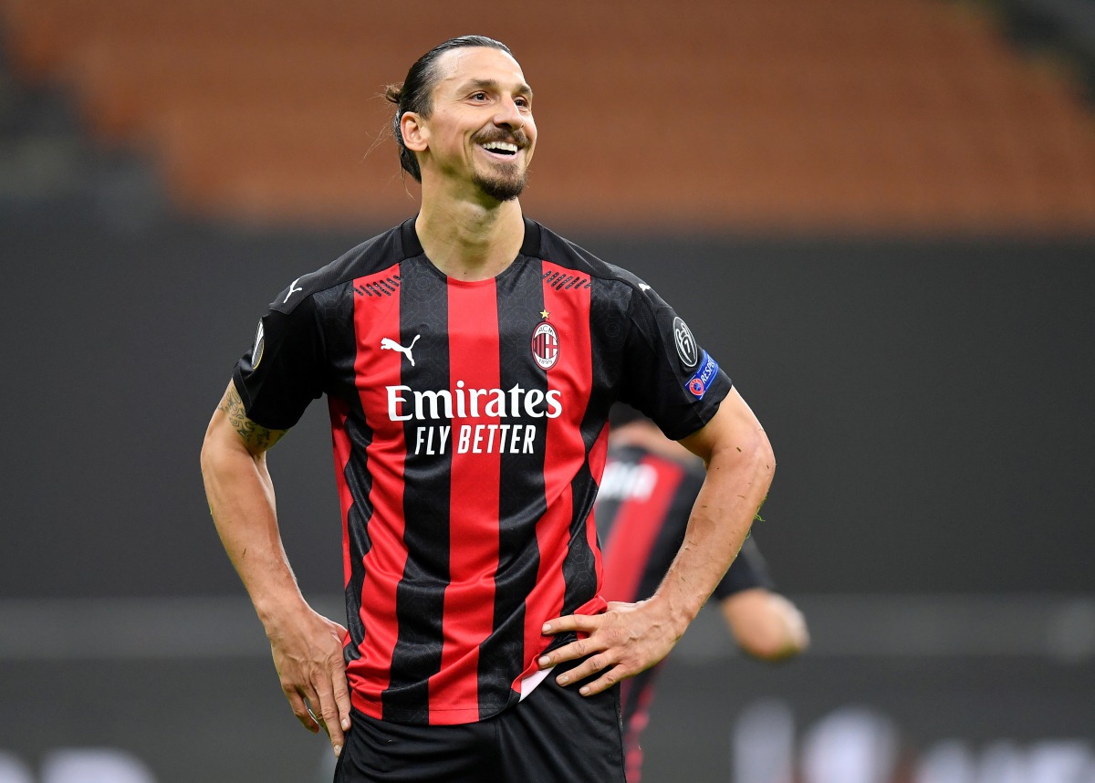 FILE PHOTO: Soccer Football - Europa League - Group H - AC Milan v Sparta Prague - San Siro, Milan, Italy - October 29, 2020 AC Milan's Zlatan Ibrahimovic reacts after missing a penalty REUTERS/Daniele Mascolo/File Photo
