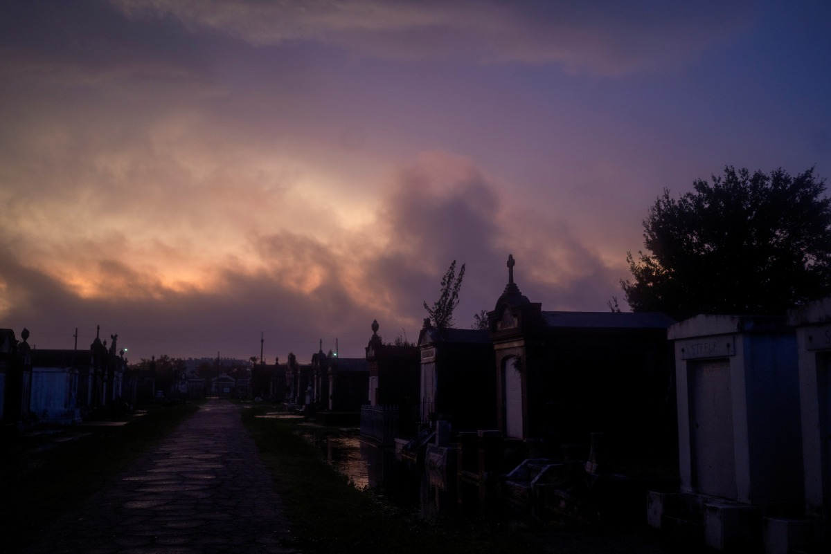 Clouds move over Lafayette Cemetery No. 2 as the remnants of Hurricane Zeta sweep through New Orleans, Louisiana, U.S., October 28, 2020. REUTERS/Kathleen Flynn TPX IMAGES OF THE DAY
