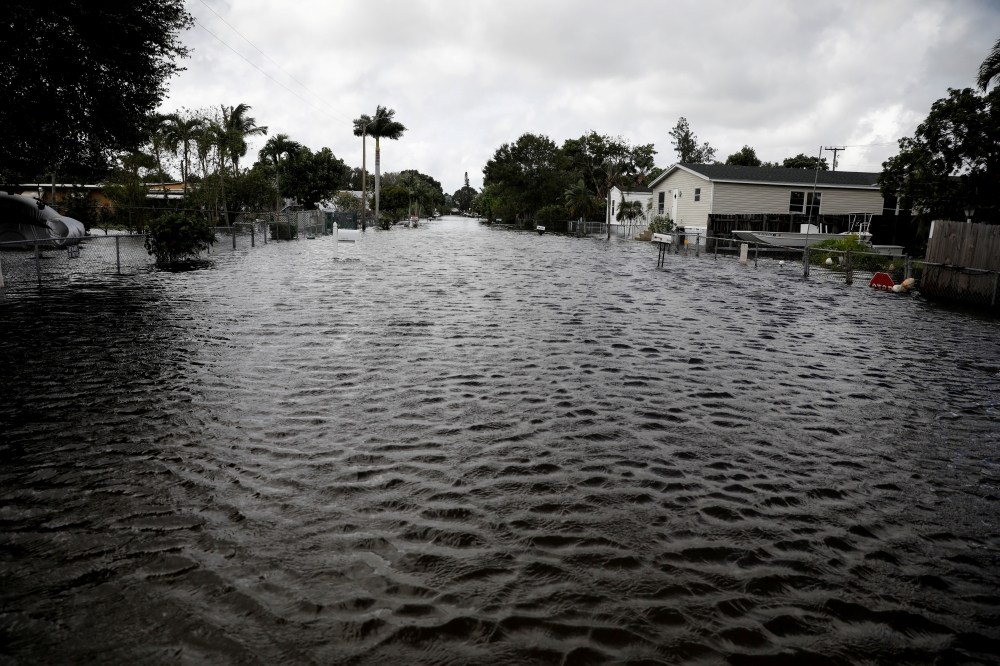 A flood caused by Tropical Storm Eta is seen in Davie, Florida, U.S., November 9, 2020. REUTERS/Marco Bello