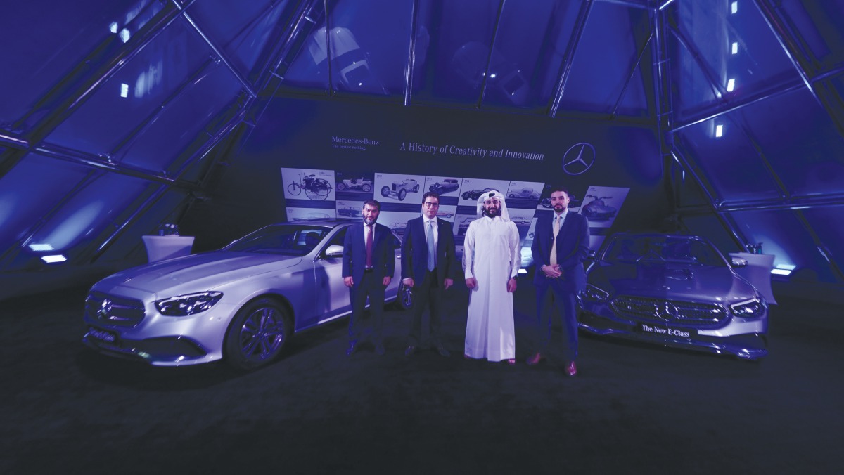 Officials from NBK Automobiles during the launch of the Mercedes-Benz E-Class in Doha, recently. 