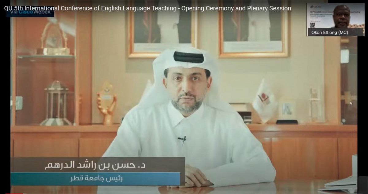 QU President, Dr. Hassan Rashid Al Derham, inaugurating the conference. 