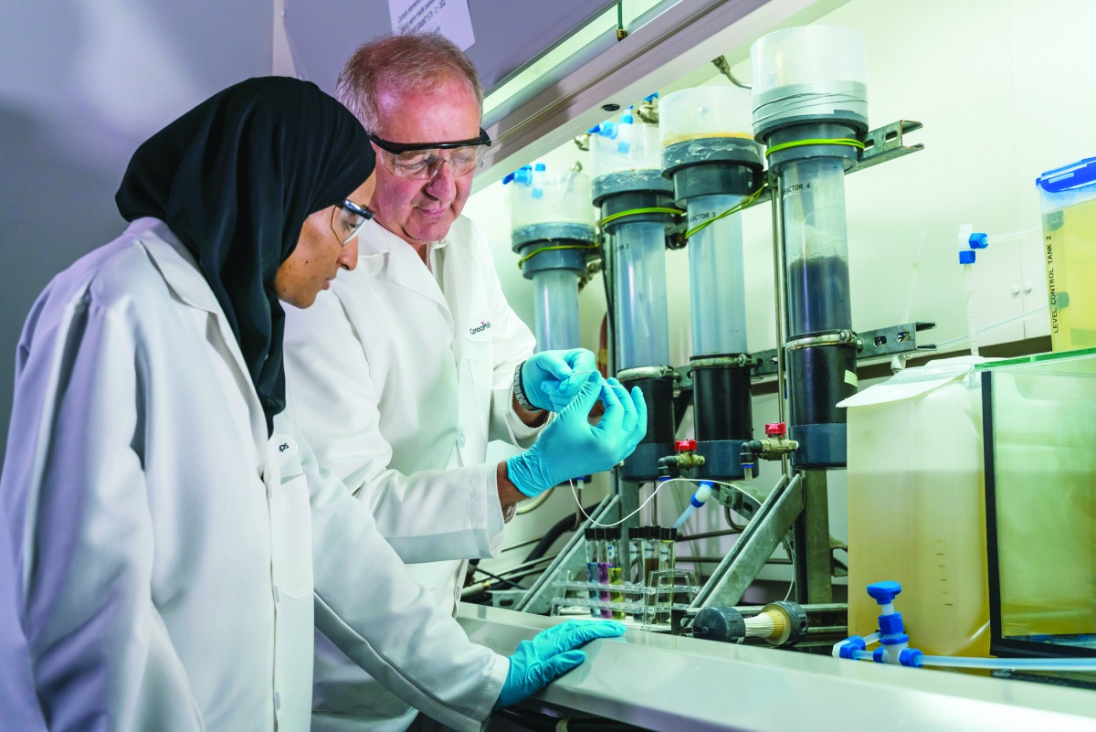 ConocoPhillips GWSC Engineer Mashael Al Maas alongside Principal Engineer Arnold Janson.