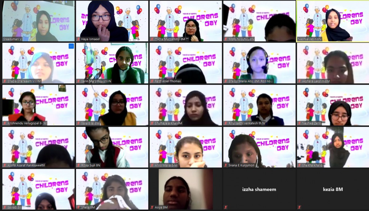 MES Indian School students participate in Children's Day activities.