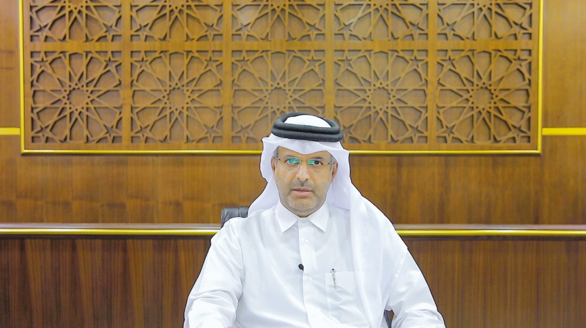 Dr. Sheikh Thani bin Ali Al Thani addressing the webinar.
