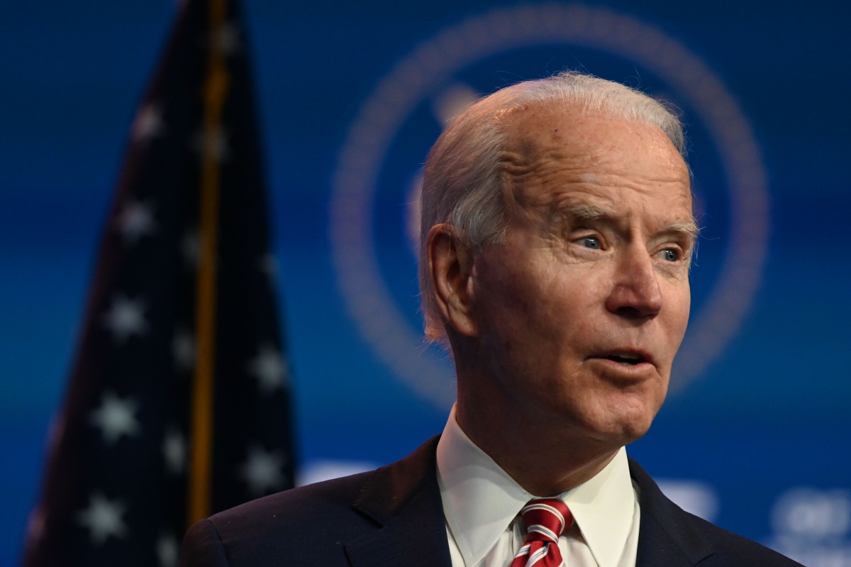 (FILES) In this file photo US President-elect Joe Biden speaks during a press conference at The Queen in Wilmington, Delaware on November 16, 2020. / AFP / ROBERTO SCHMIDT
