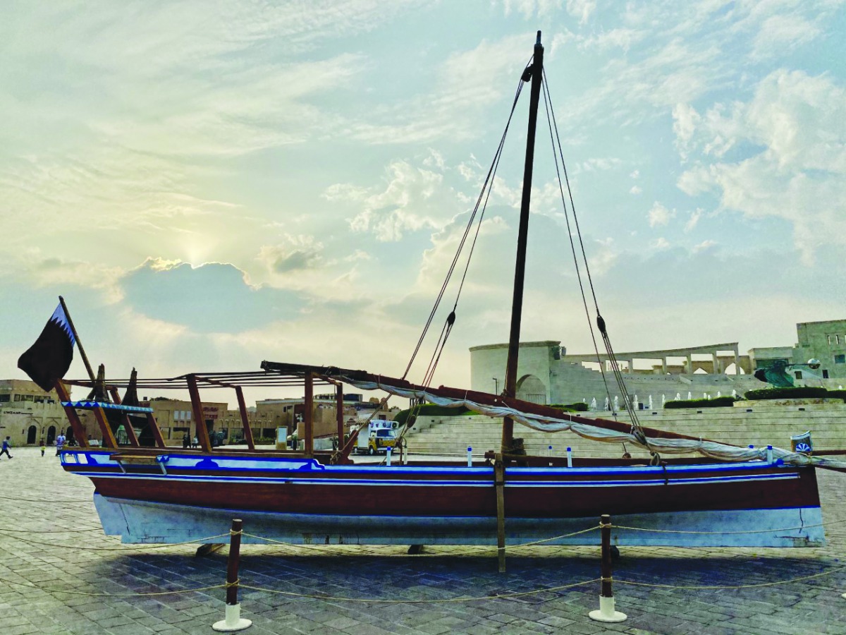 One of the dhows on show at Katara Esplanade. Pic: Raynald C Rivera/The Peninsula