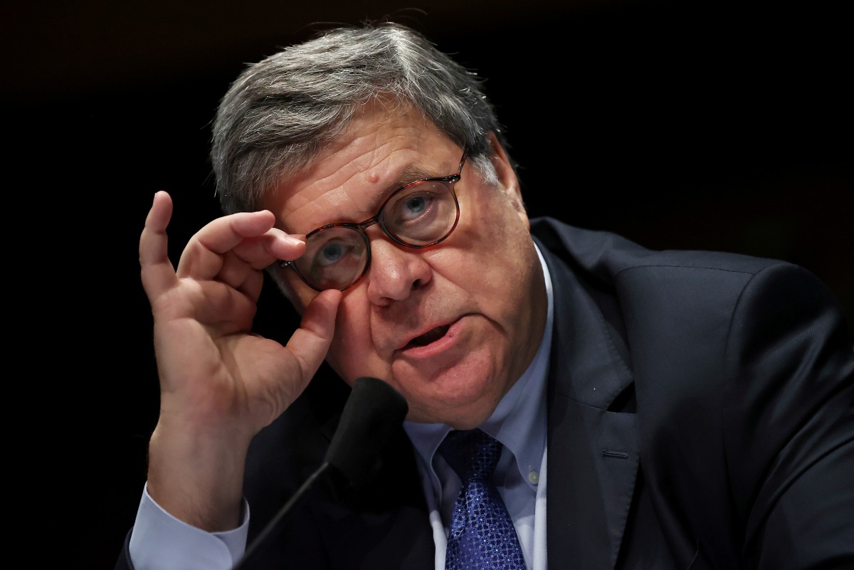 FILE PHOTO: U.S. Attorney General William Barr testifies before the House Judiciary Committee in the Congressional Auditorium at the U.S. Capitol Visitors Center, in Washington, U.S., July 28, 2020. Chip Somodevilla/Pool via REUTERS/File Photo
