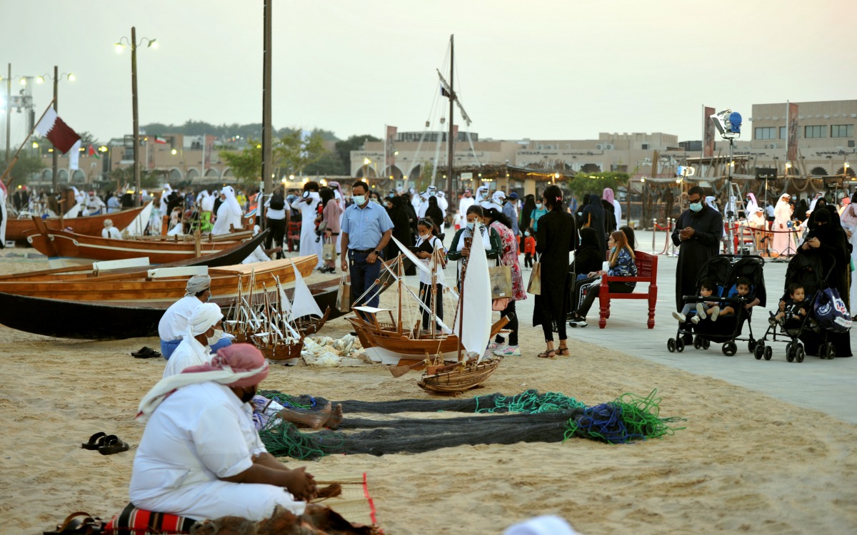 Craftsmen display the process of shipbuilding and other associated activities at the 10th Katara Traditional Dhow Festival. Pic: Abdul Basit / The Peninsula