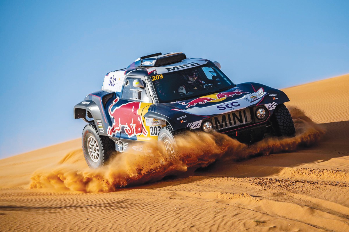 Carlos Sainz in action yesterday. 