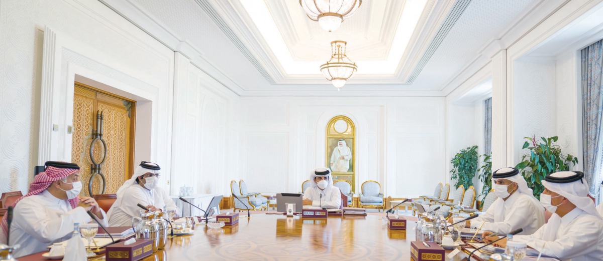 Amir H H Sheikh Tamim bin Hamad Al Thani chairing the 4th meeting of Supreme Council for Economic Affairs and Investment.