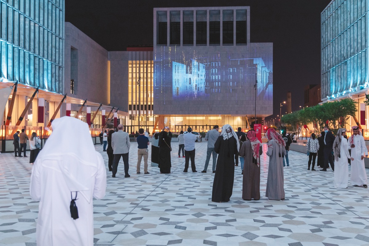 Officials and visitors during a special event held at Barahat Msheireb in Msheireb Downtown Doha.