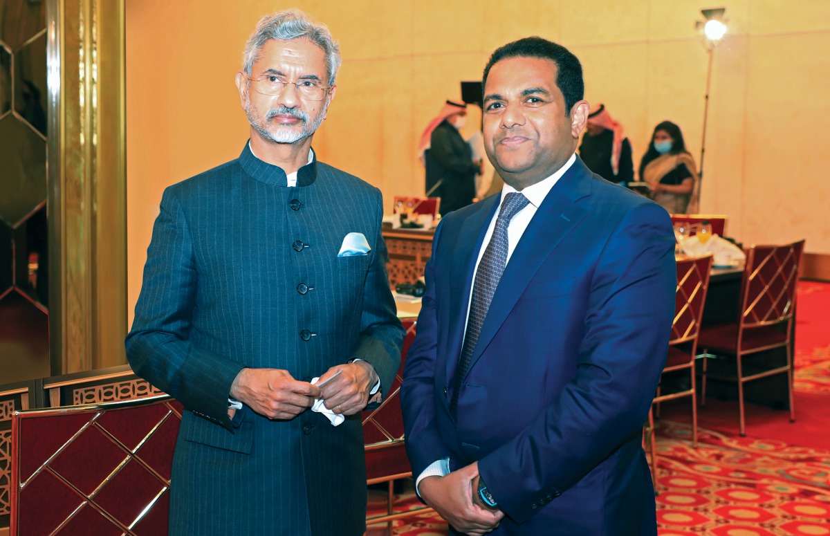 India’s External Affairs Minister, H E Dr. S Jaishankar, with Director of Lulu Hypermarket Group, Dr. Mohamed Althaf.